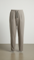 Relaxed fit trousers in urban sand