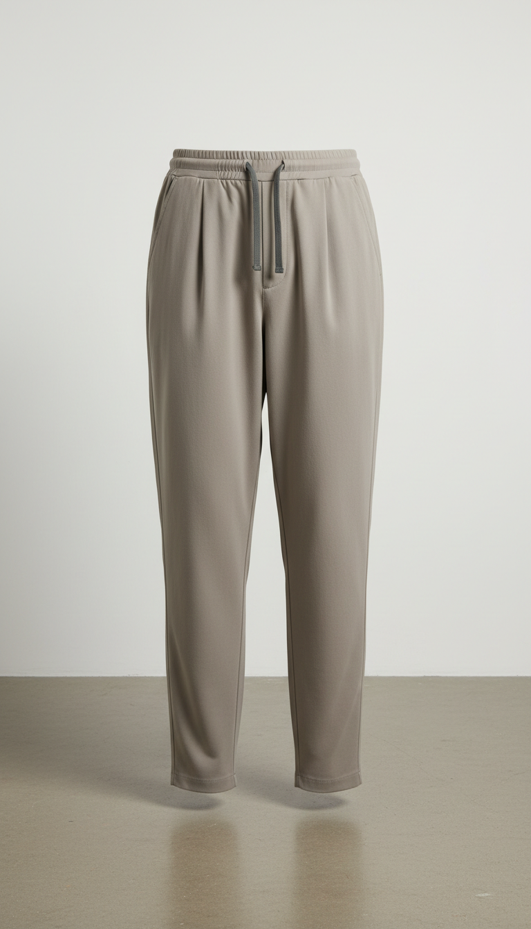 Relaxed fit trousers in urban sand